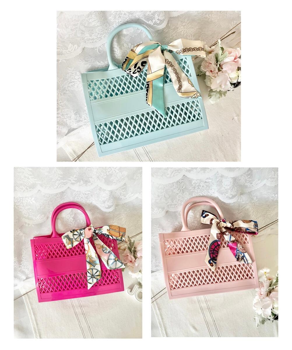 Ce Ce Co - Jelly Beach Tote Scarf Bow