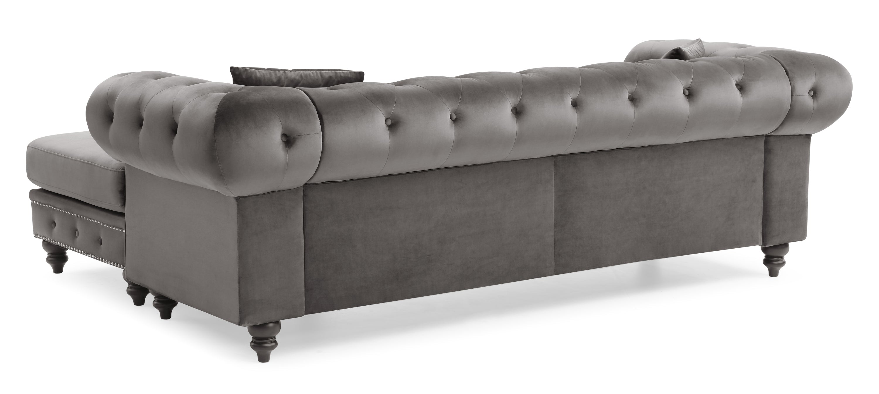 Nola G0350B-SC Sofa Chaise (Without Ottoman) , DARK GRAY