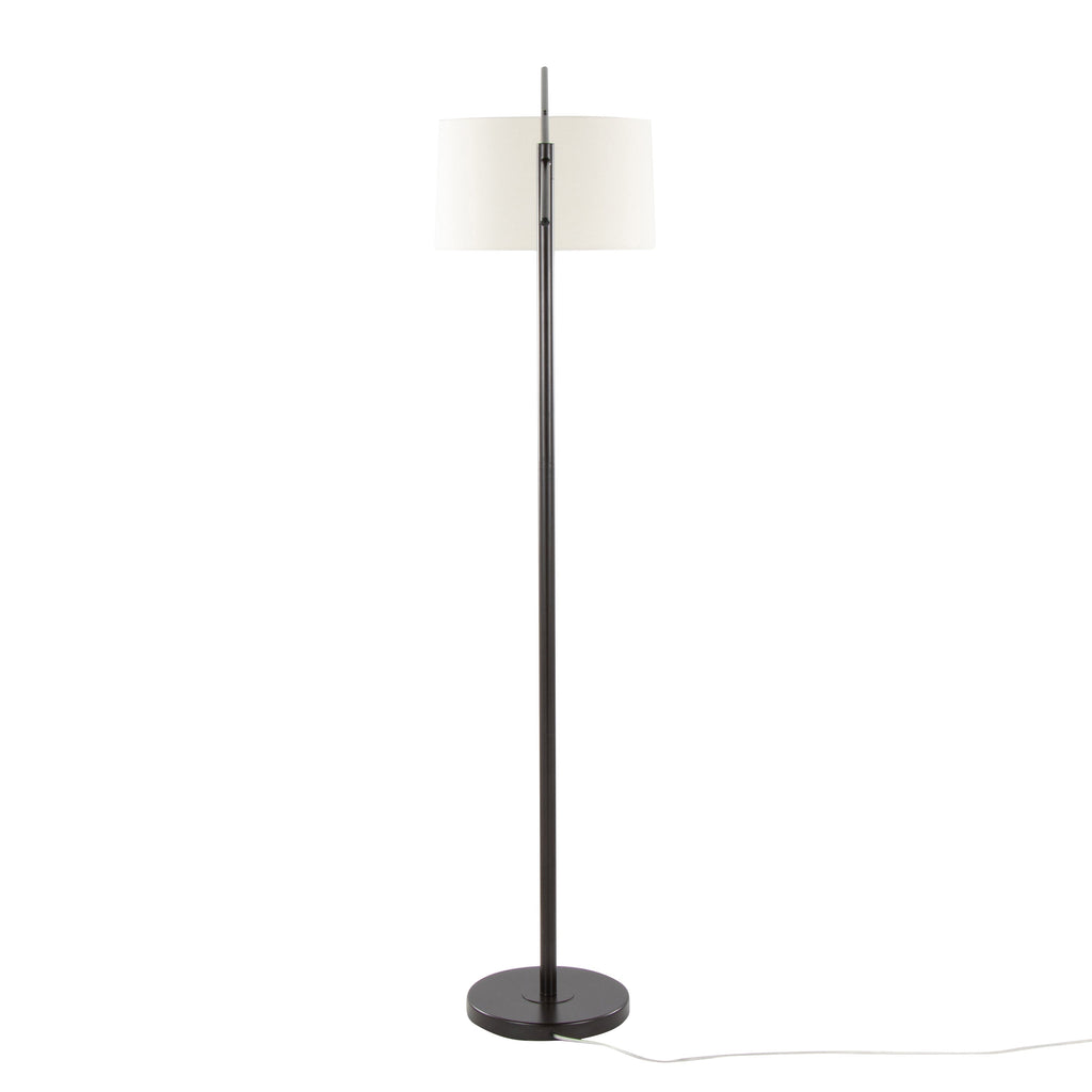 Casper 69' Contemporary Metal Floor Lamp in Oil Bronze Metal with Natural Linen Shade from Grandview Gallery by LumiSource