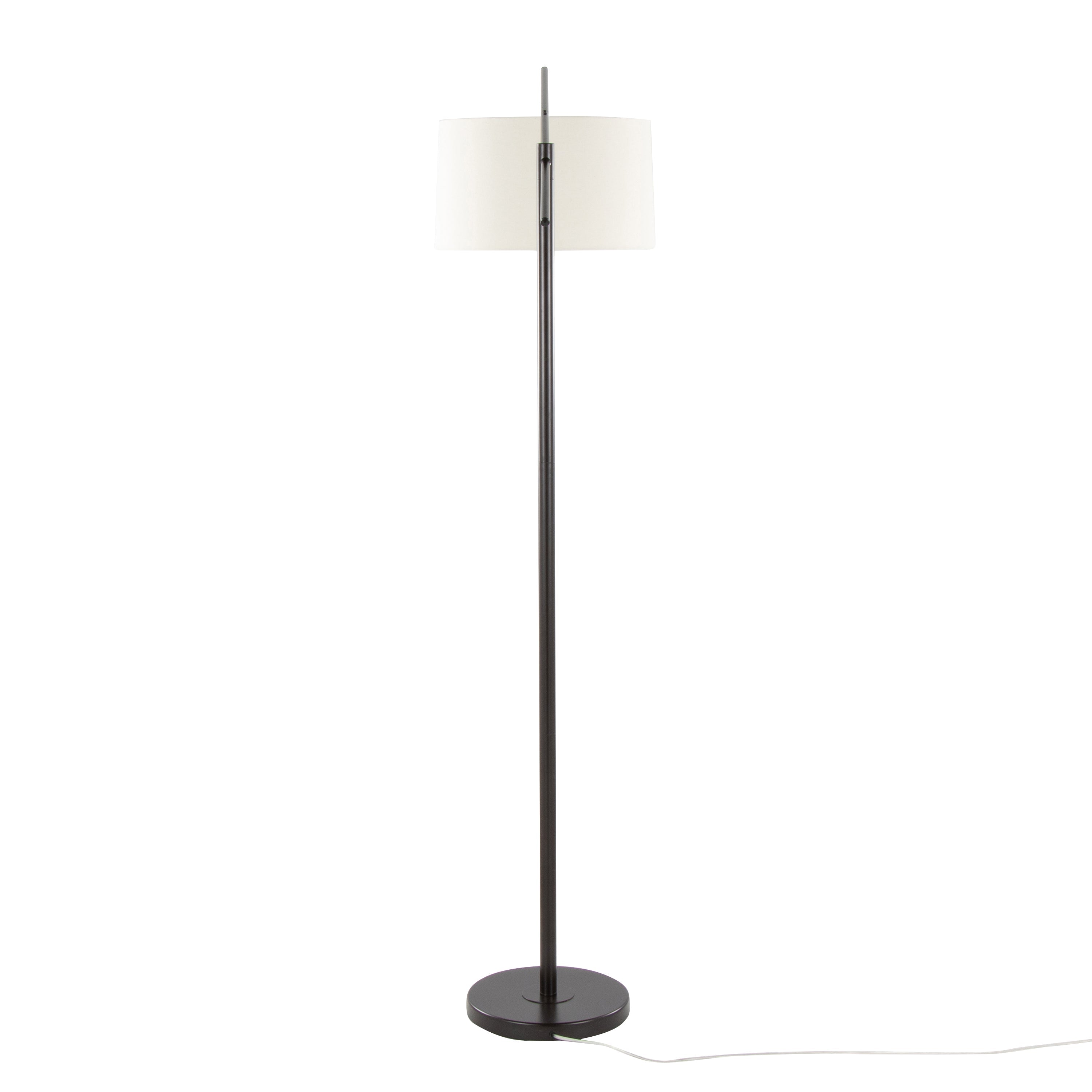 Casper 69' Contemporary Metal Floor Lamp in Oil Bronze Metal with Natural Linen Shade from Grandview Gallery by LumiSource