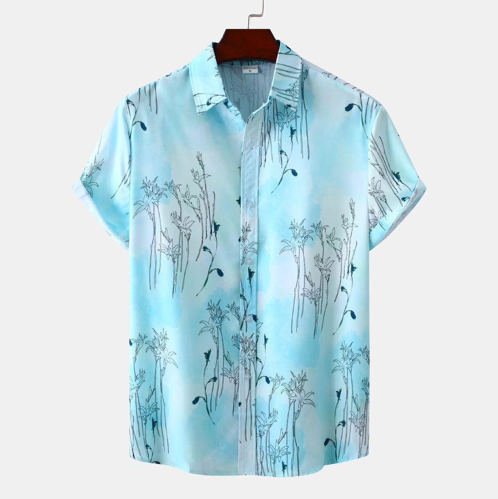 Tropical Print Short Sleeve Shirt