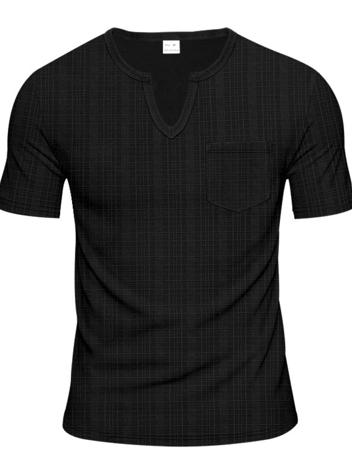 Notched Short Sleeve T-Shirt