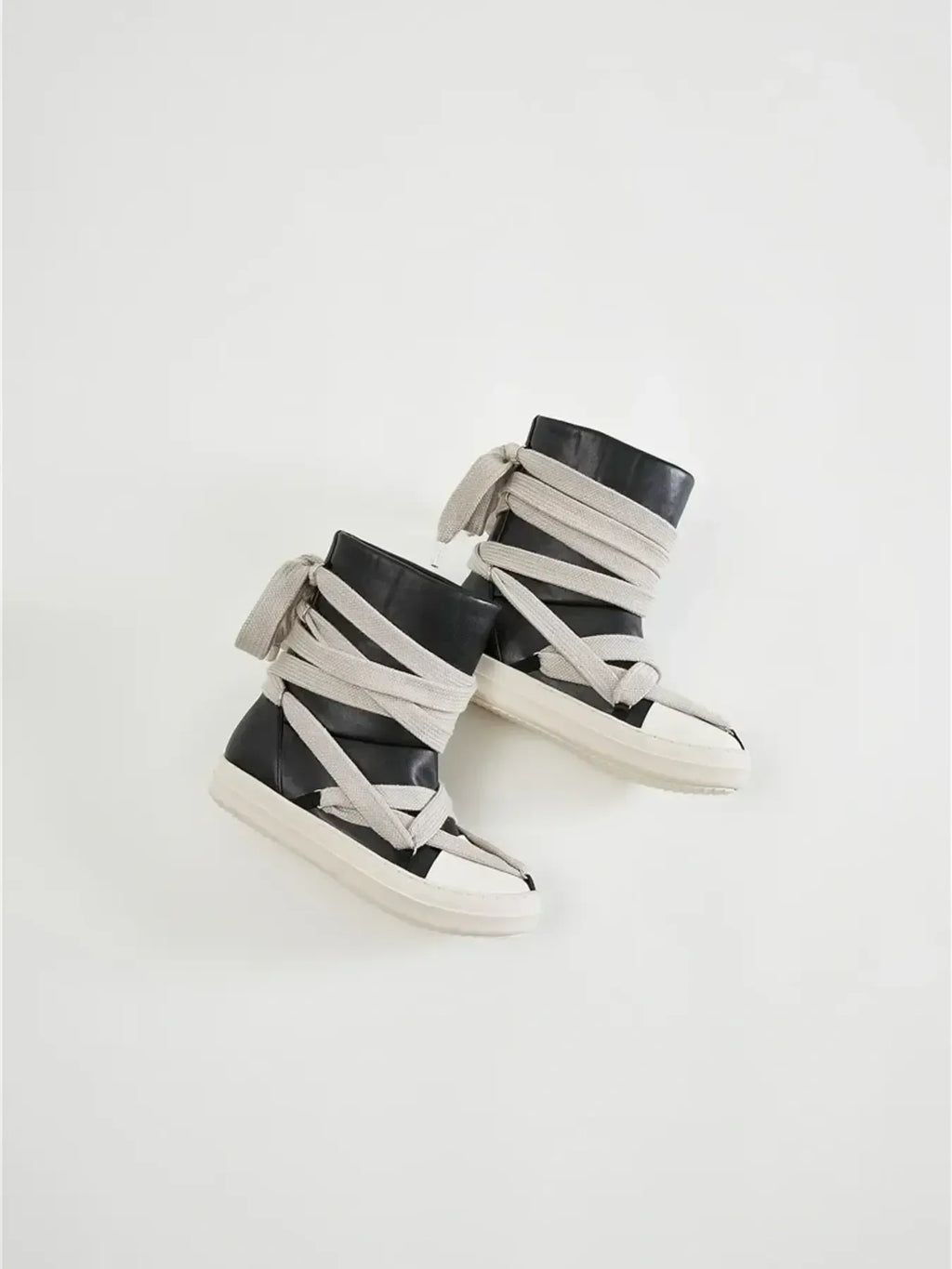 Lace-Up Round Neck Sneaker Boots