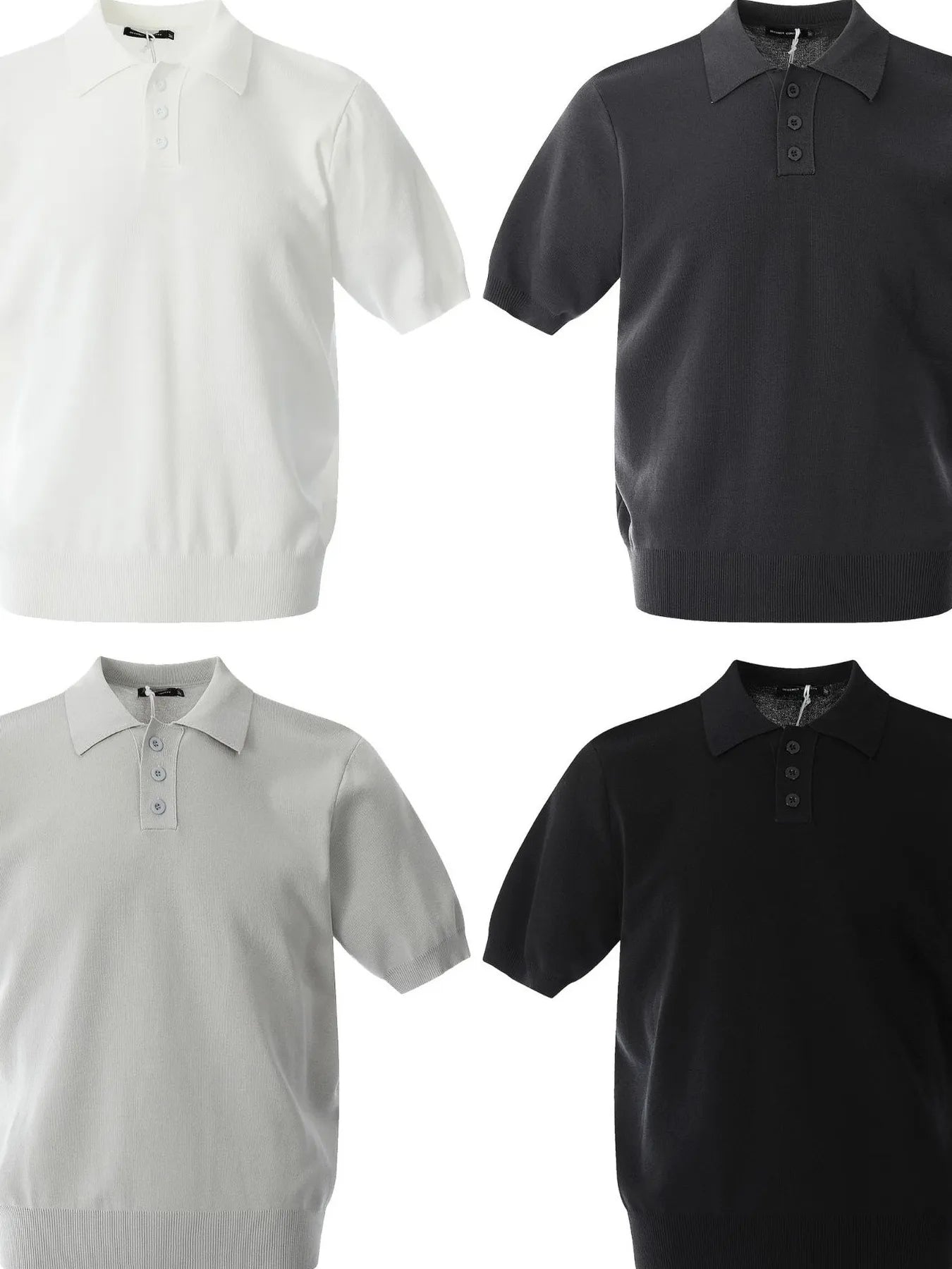 Button Detail Short Sleeve Knit Polo