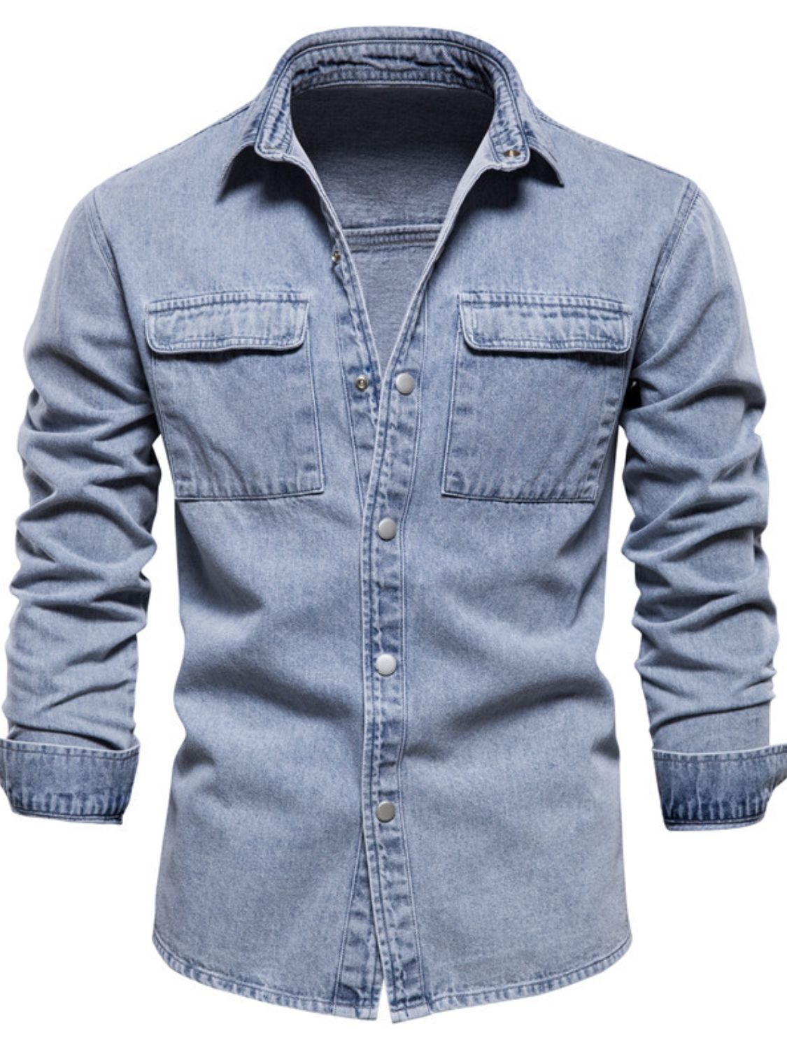 Button Down Chest Pocket Denim Jacket