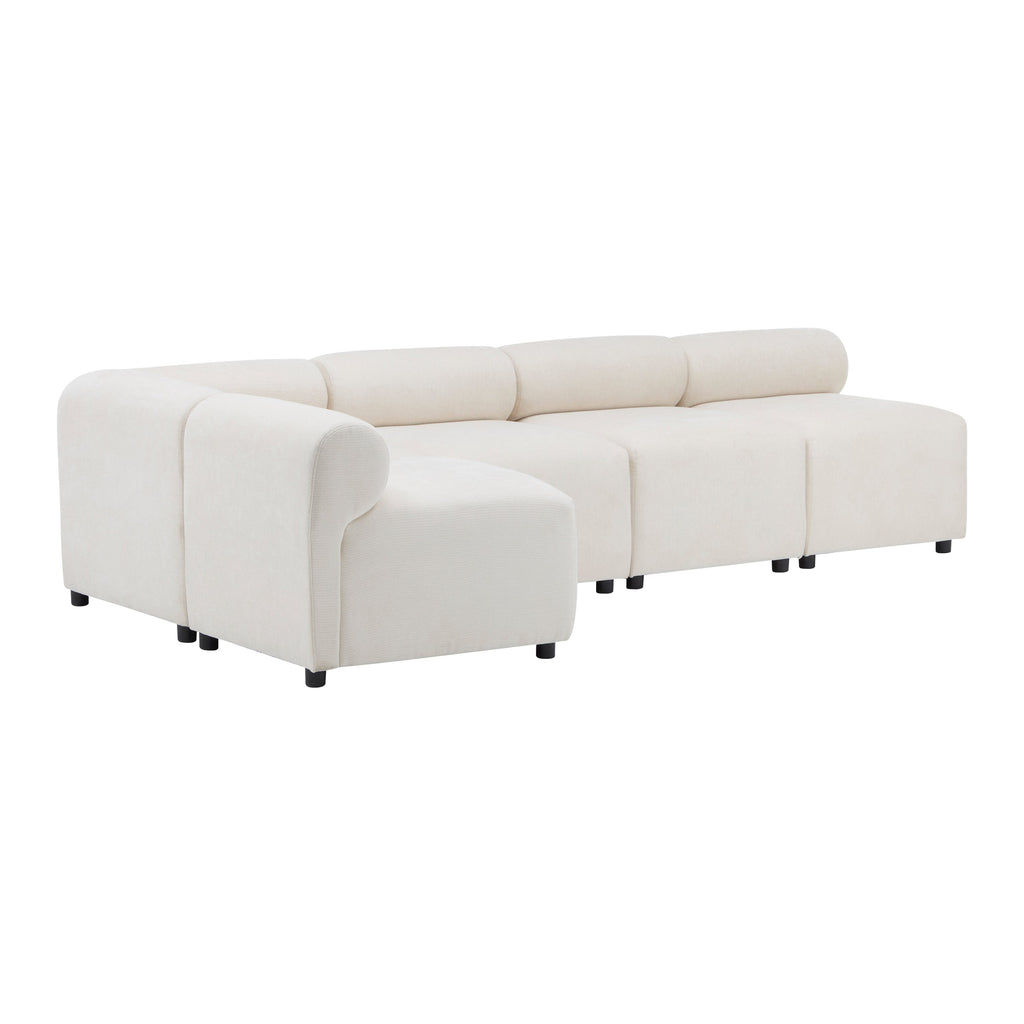 Evelyn 109 in.5-Piece L Shaped Modular Free Combination Sectional Sofa Couch for Living Rooms