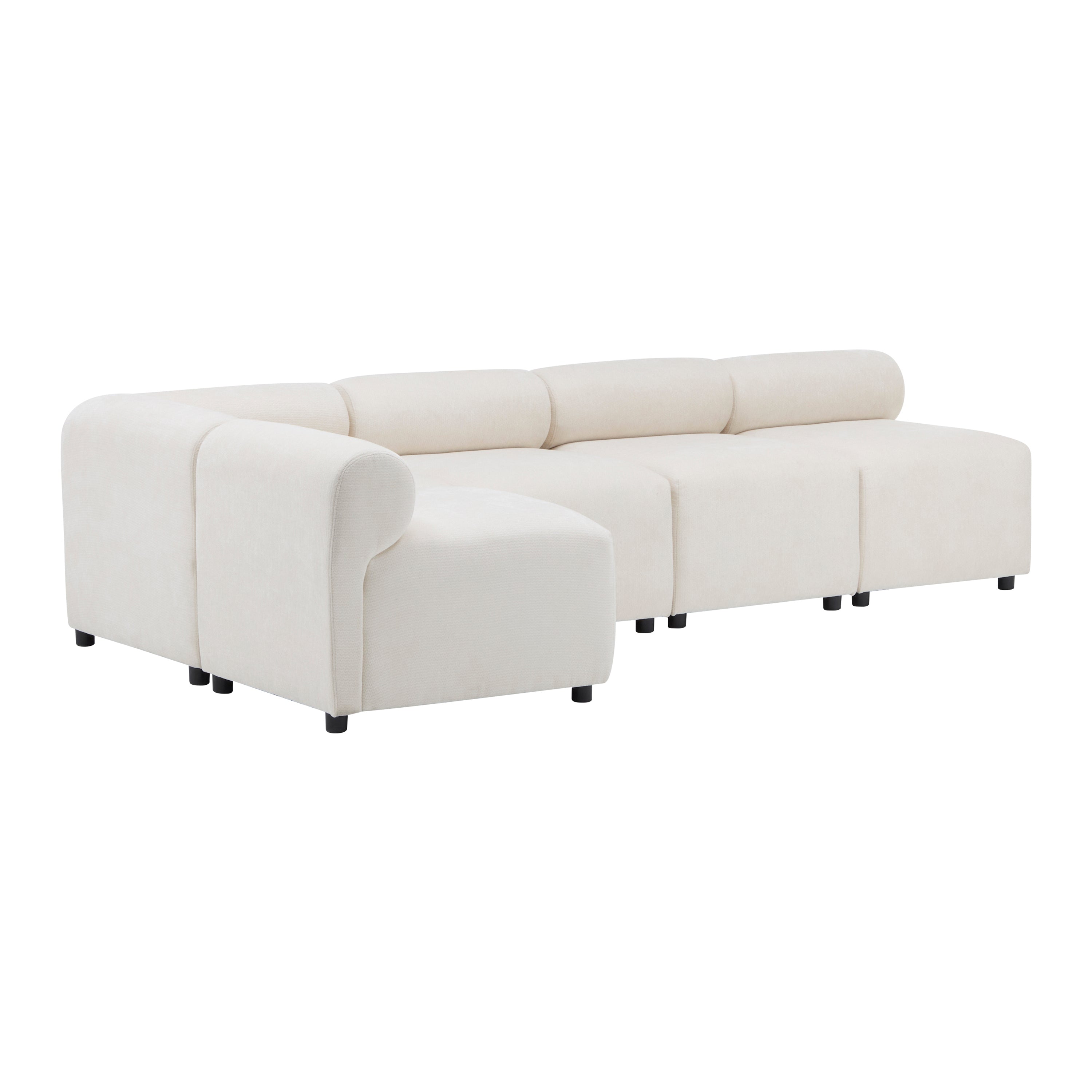 Evelyn 109 in.5-Piece L Shaped Modular Free Combination Sectional Sofa Couch for Living Rooms