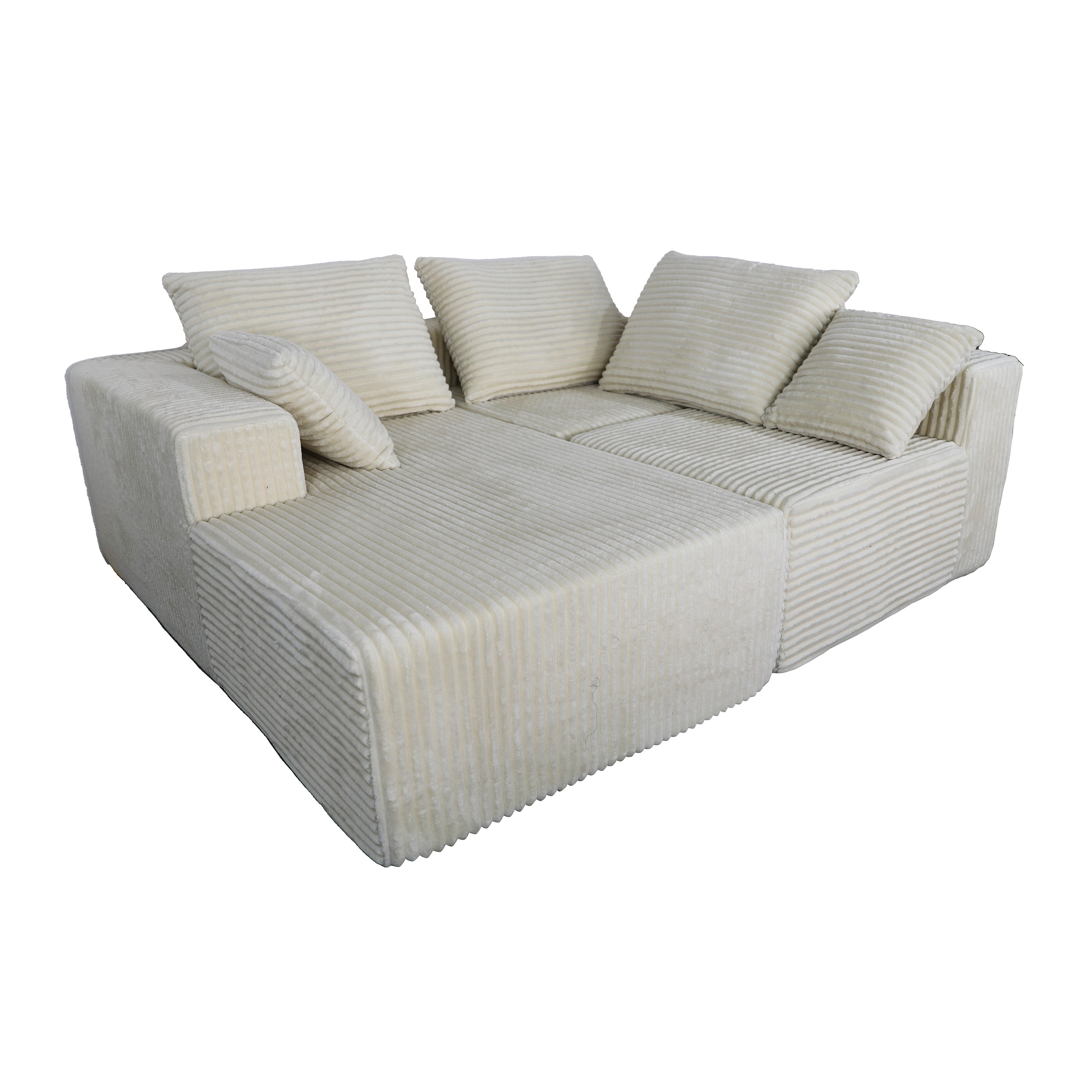 Corner combination sofa, sectional sofa ,couch sofa,sofa bed, made of high-density sponge and soft plush fabric, with multiple combinations available(beige)