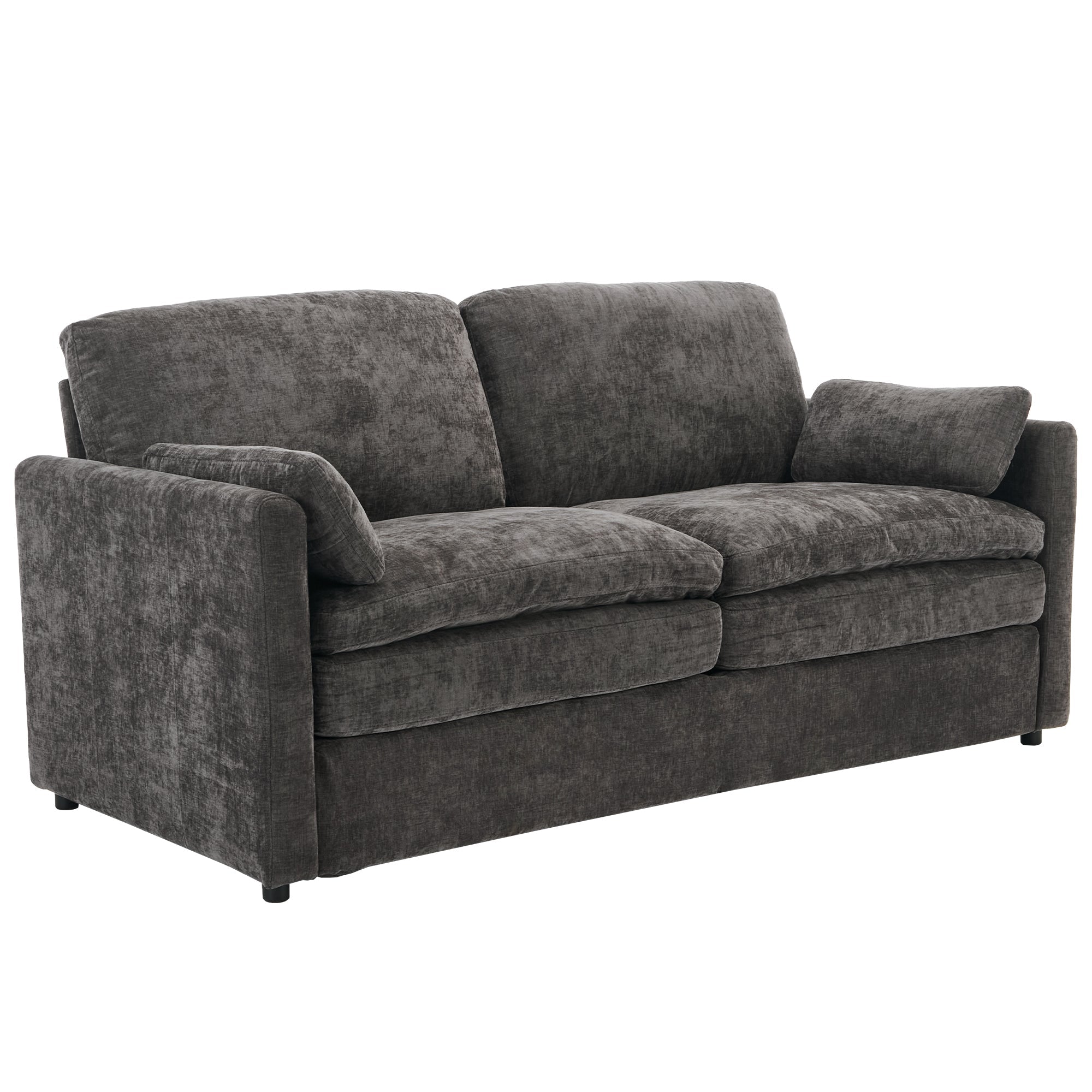 68.1' Cozy Upholstered Loveseat Sofa Oversized Comfy Comfy Cloud Sofa Double Cushion Loveseat Sofa Plush Cushion Sofa Couch for Living Room, Grey