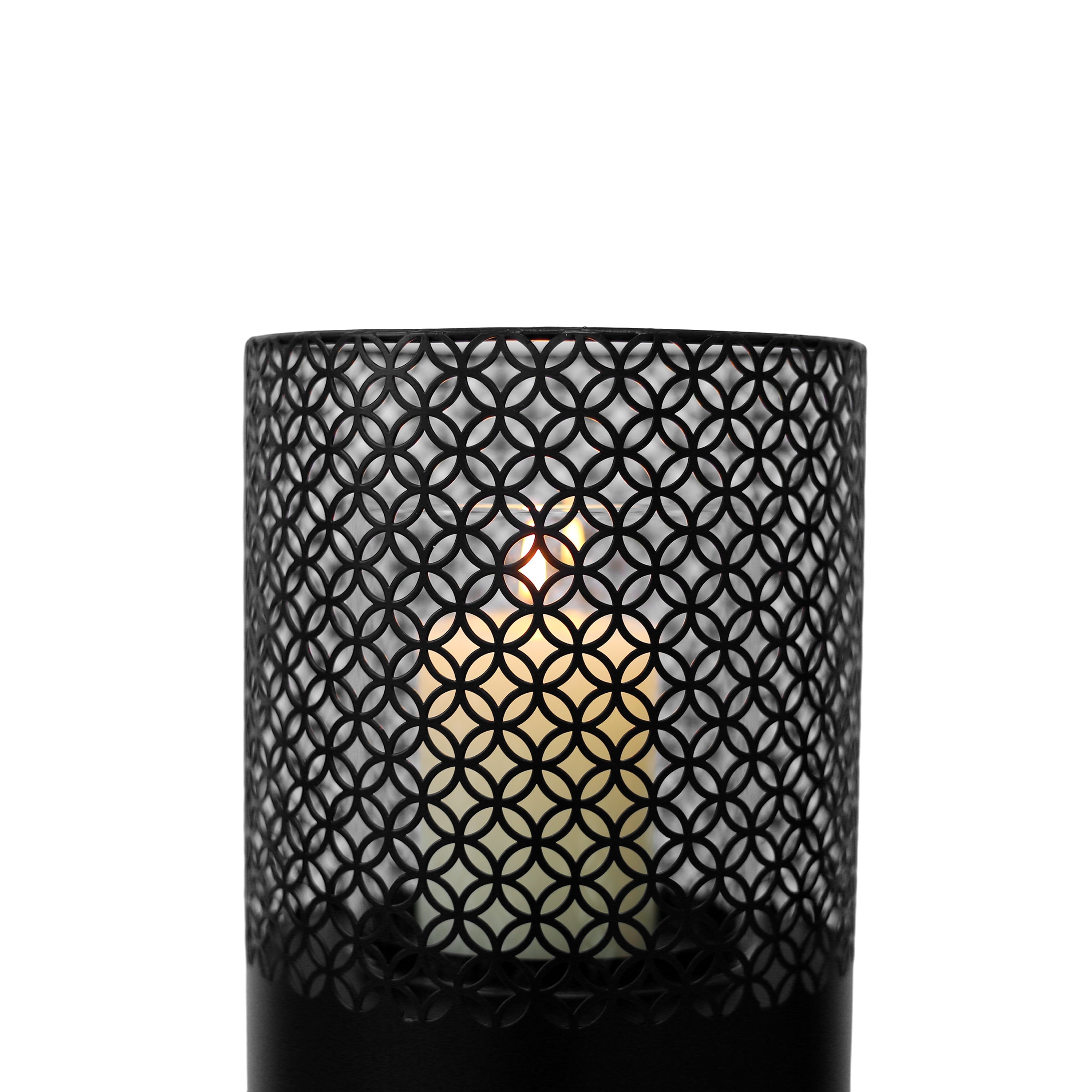 Lantern Column, Set of 2, Decorative Column for Garden in  Industrial Design, Lantern for Outdoor and Indoor, Lantern Including Candles, Oriental, 37 1/2+ 29 1/2 in