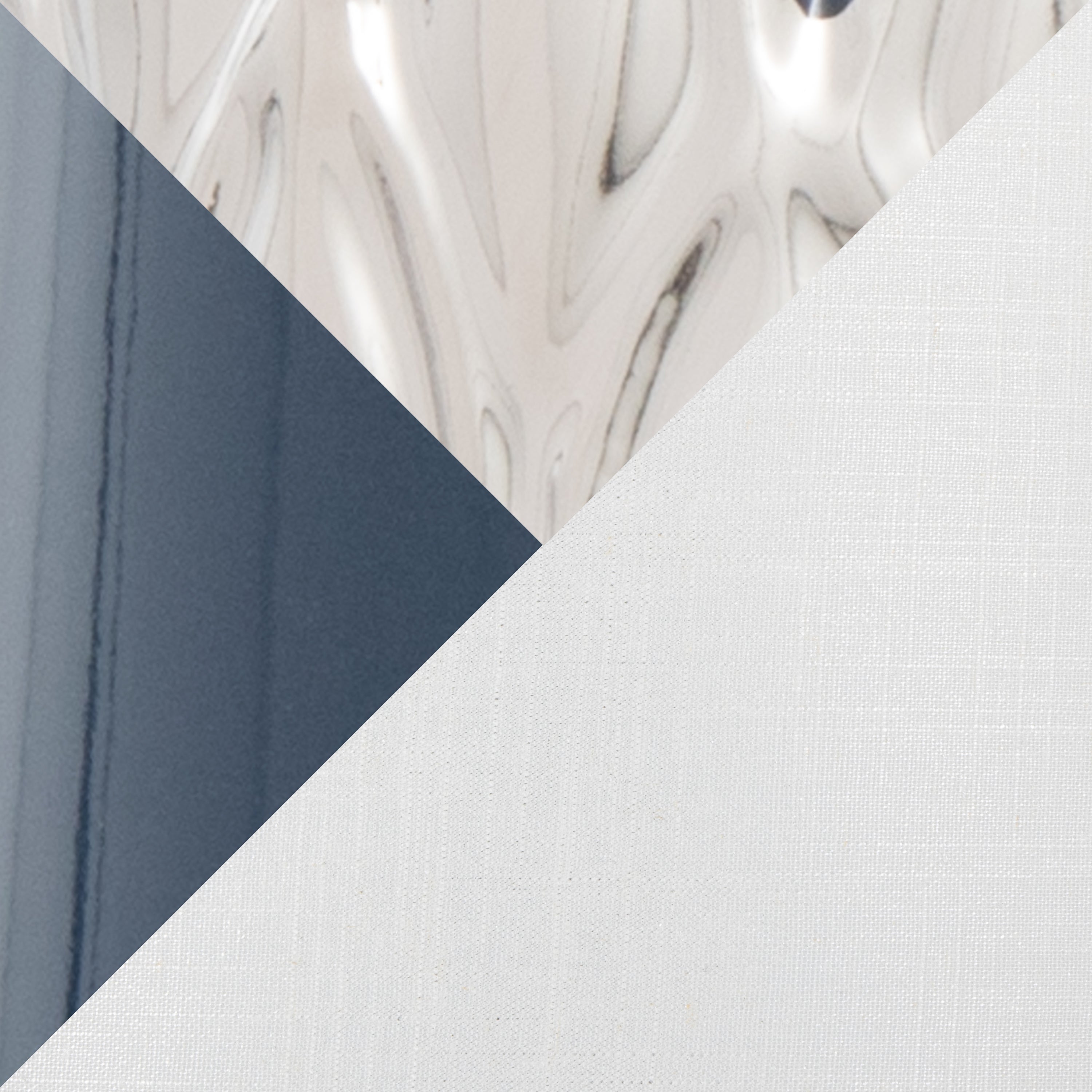 Penelope 22' Contemporary Ceramic Table Lamp with Dark Blue & Silver Ceramic Body and White Shade by LumiSource