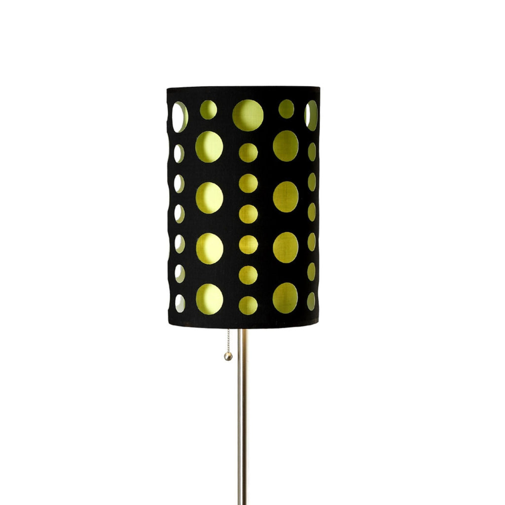 66' Tall Metal Floor Lamp, Retro design with Black and Green Shade