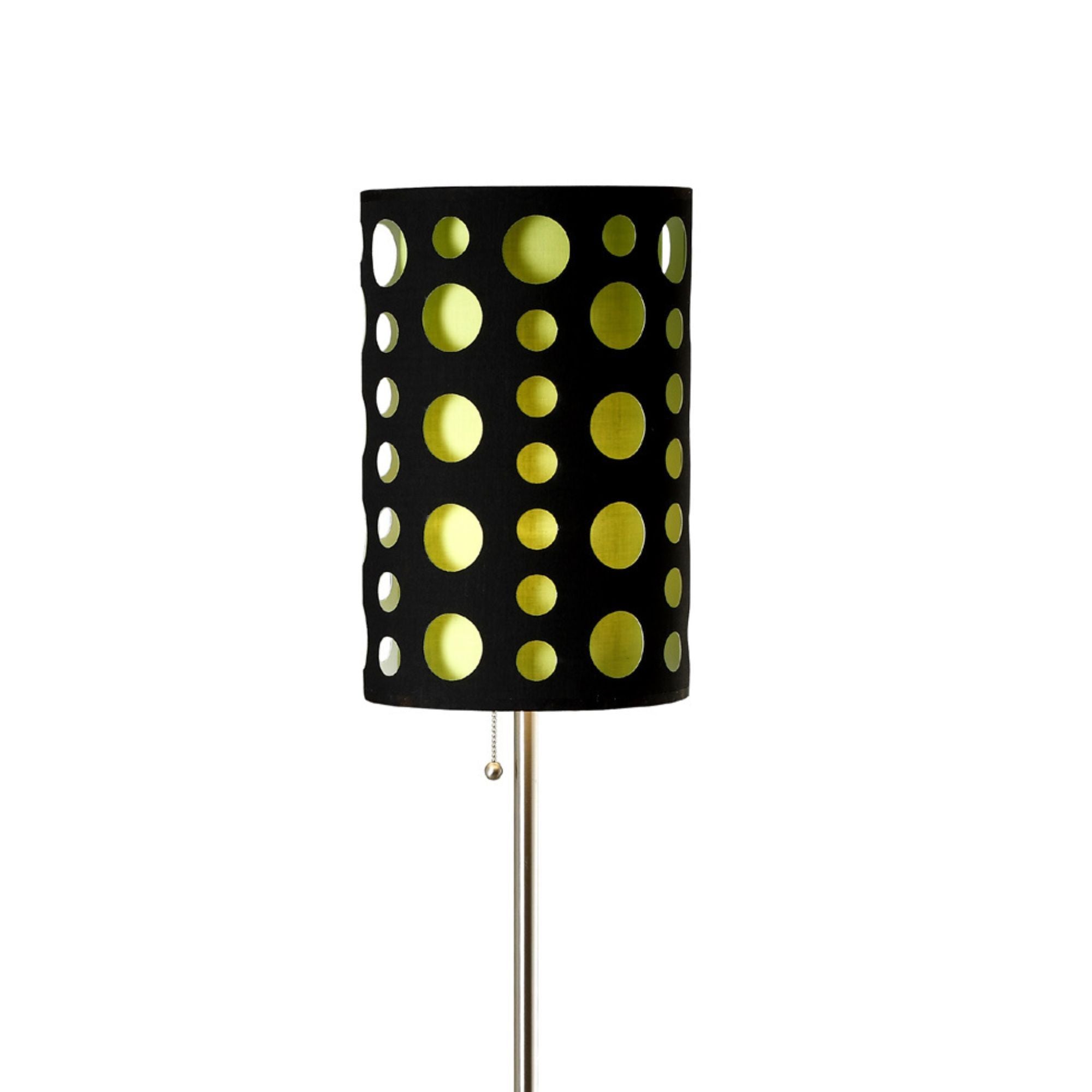 66' Tall Metal Floor Lamp, Retro design with Black and Green Shade