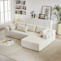 Modern Chenille Upholstered Sectional Sofa Couch Set,Modular 108' L Shaped Sectional Living Room Sofa Set With 6 Pillows,Free Combination Sofa Couch for Living Room,Bedroom(Right Chaise)