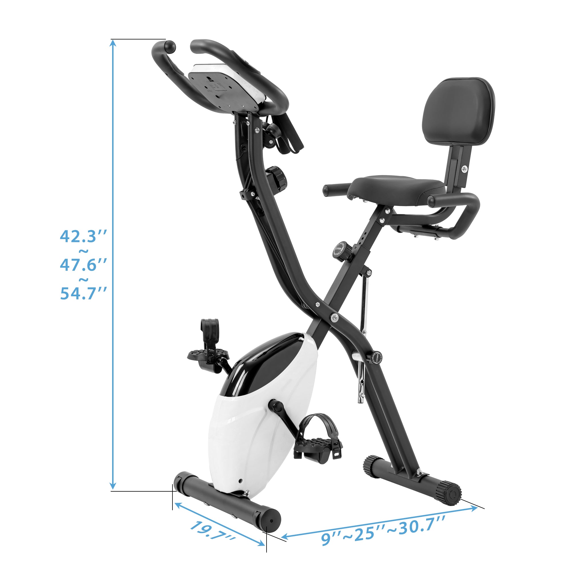 Exercise Bike,Workout Bikes for Home,Folding Stationary Bikes for Home with 16-Level Magnetic Resistance, 300LBS Capacity X-Bike Indoor Exercise Equipment with Heart Rate Sensor & LCD Monitor
