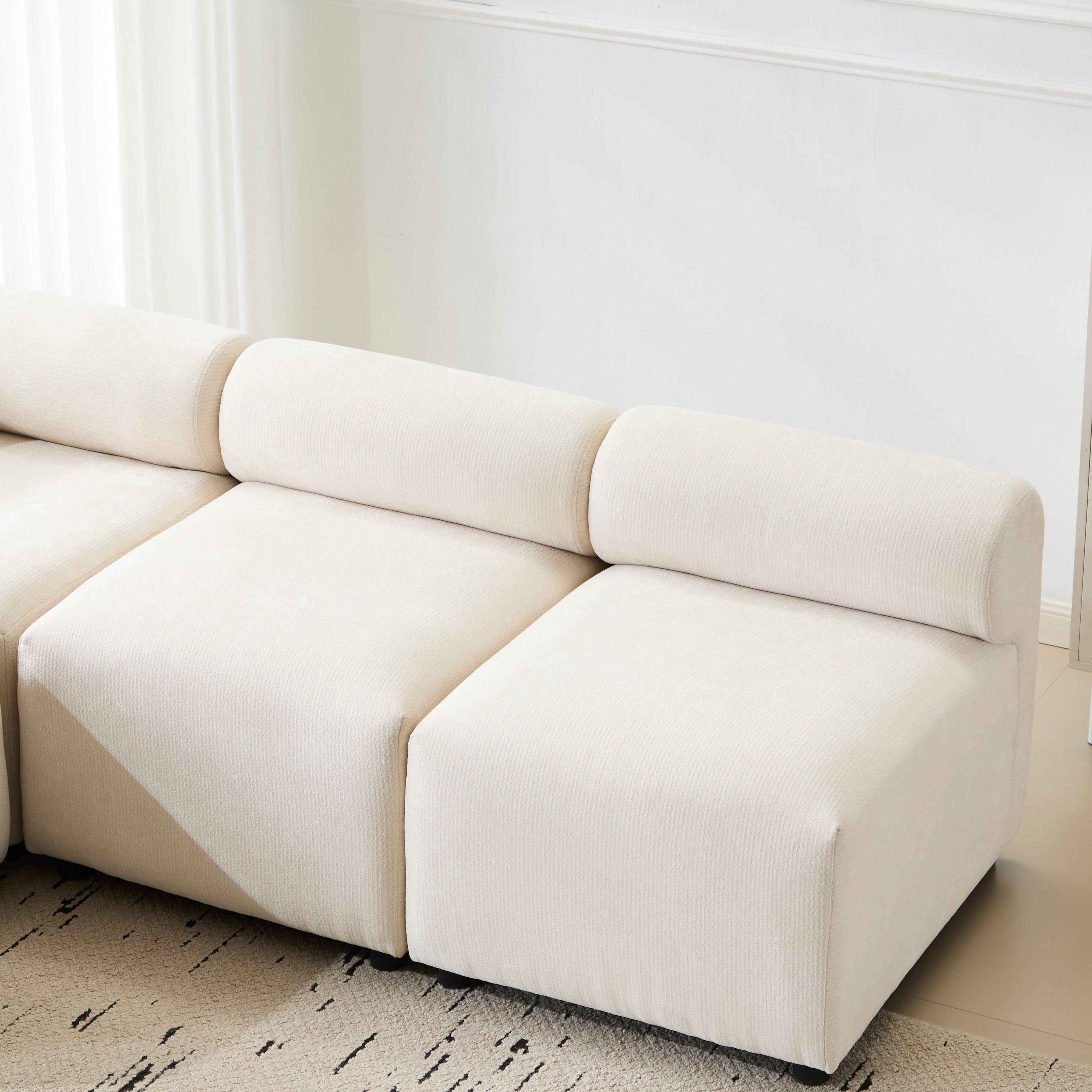 Evelyn 83 in.4-Piece L Shaped Modular Free Combination Sectional Sofa Couch for Living Rooms