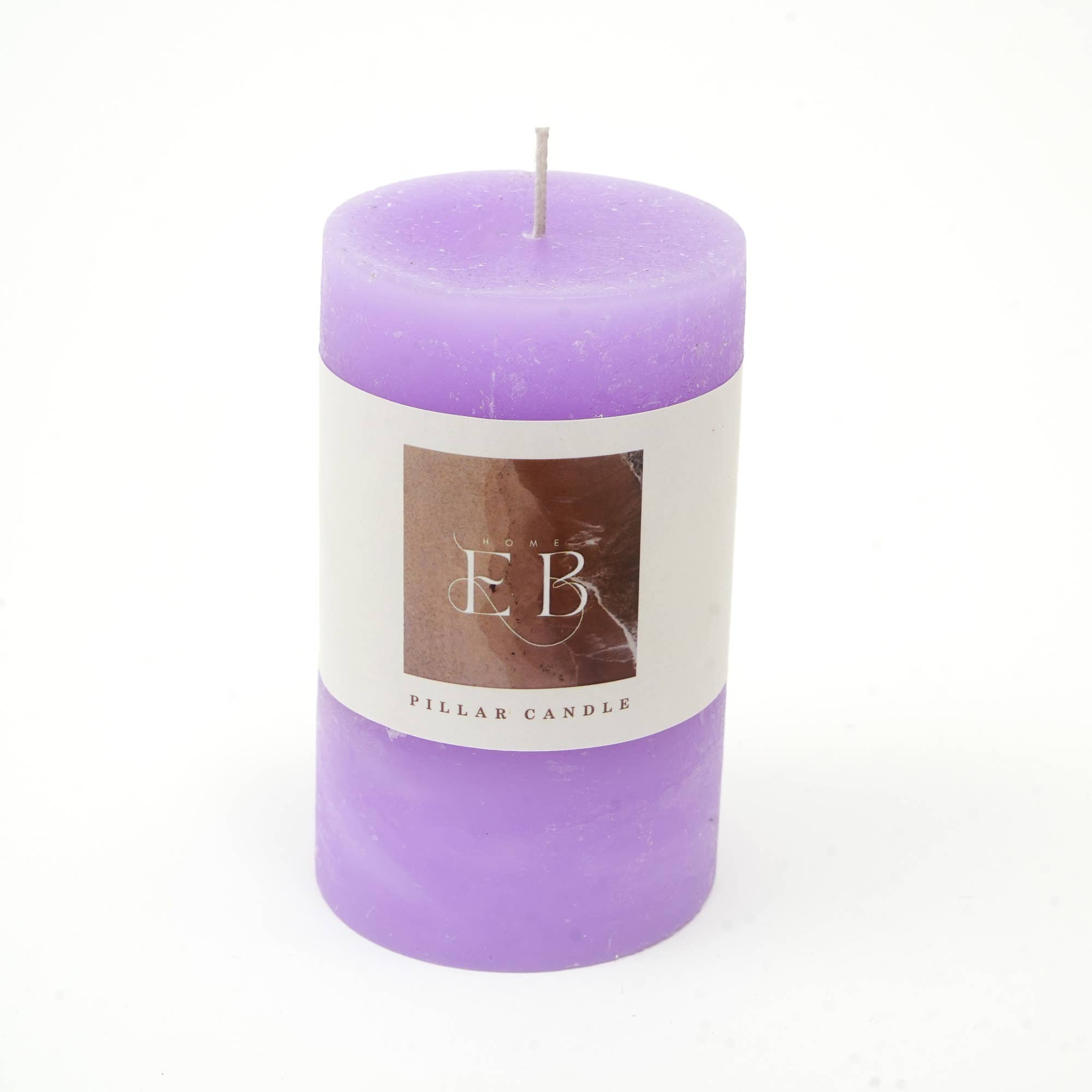 Rustic Pillar Candle 3'x5' Purple
