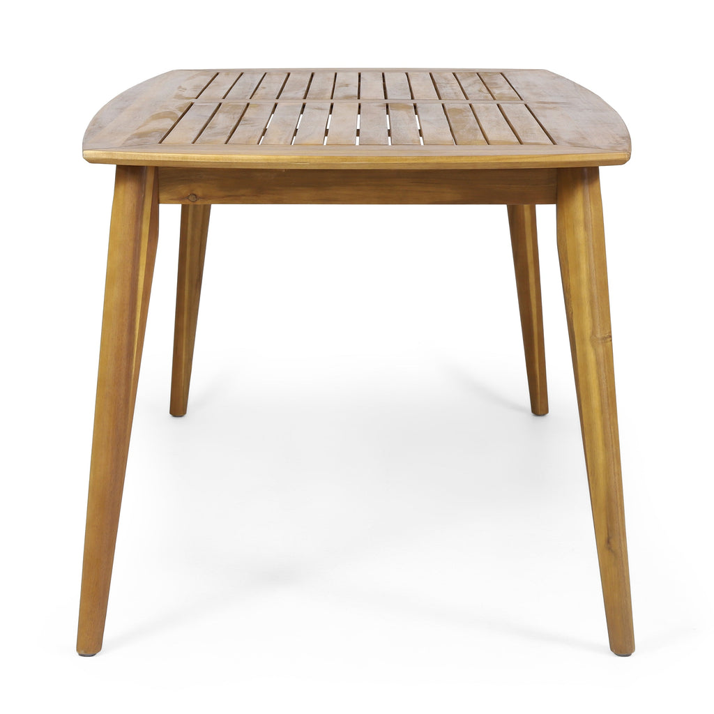 Outdoor Dining Table with Acacia Wood Frame, Teak
