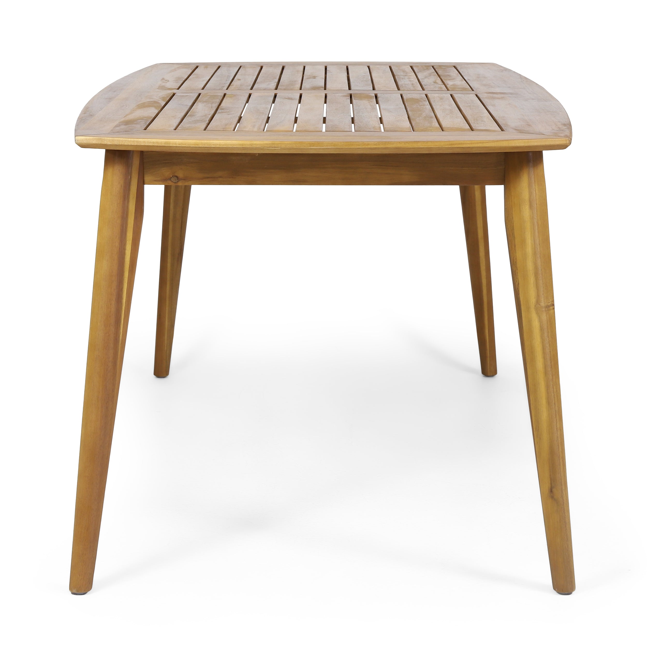 Outdoor Dining Table with Acacia Wood Frame, Teak