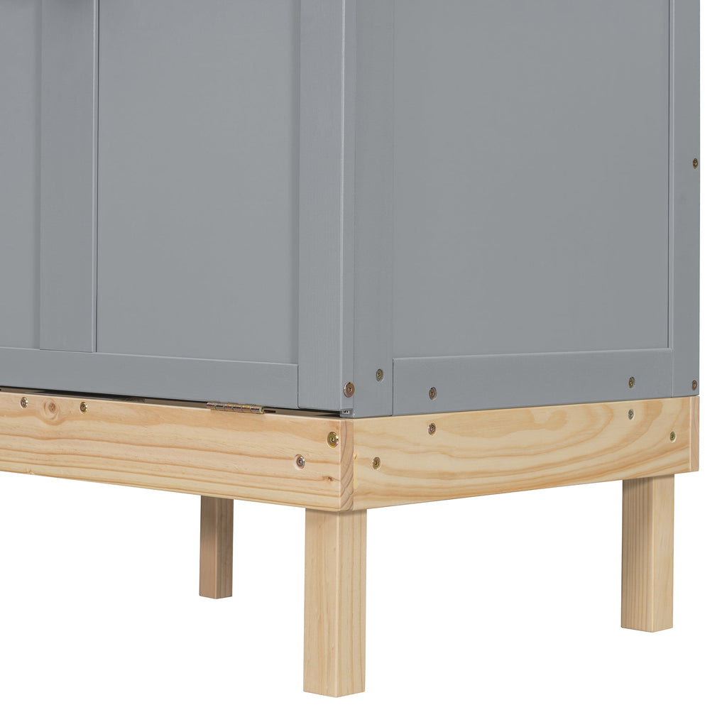Queen Size Murphy Bed, Gray