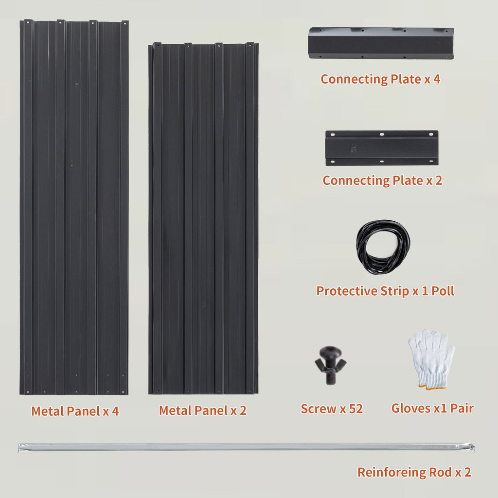 Galvanized Raised Garden Beds Outdoor // 8×4×1 ft Planter Raised Beds for Gardening, Vegetables, Flowers // Large Metal Garden Box