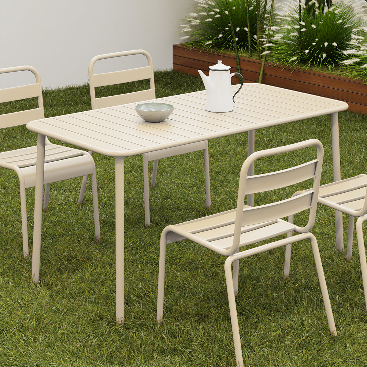 Sella long table outdoor dining table villa courtyard balcony table outdoor leisure table simple garden waterproof table