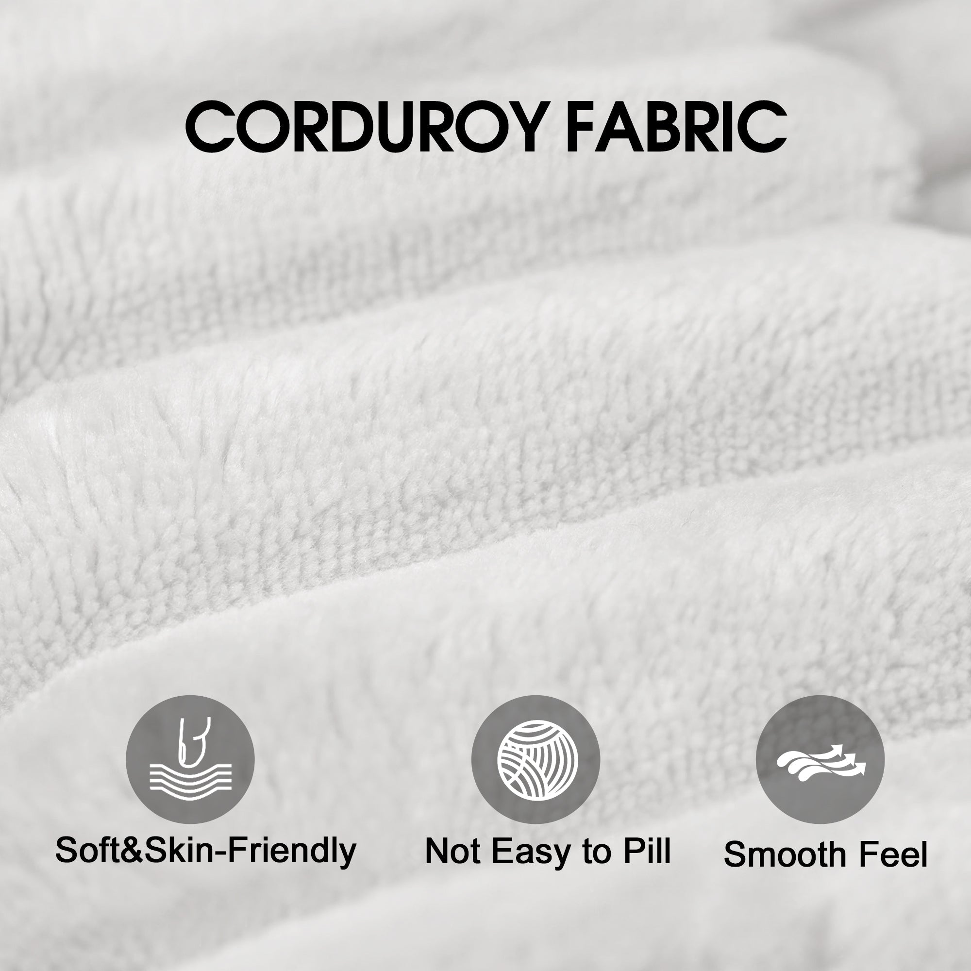 157.6'Cloud Sofa,Corduroy Fabric,Deep Seat Couches,Double-layer design,Removable  Cushion,No Assembly,DIY Combination for Living room, Bedroom,Conference room ,Apartment,White