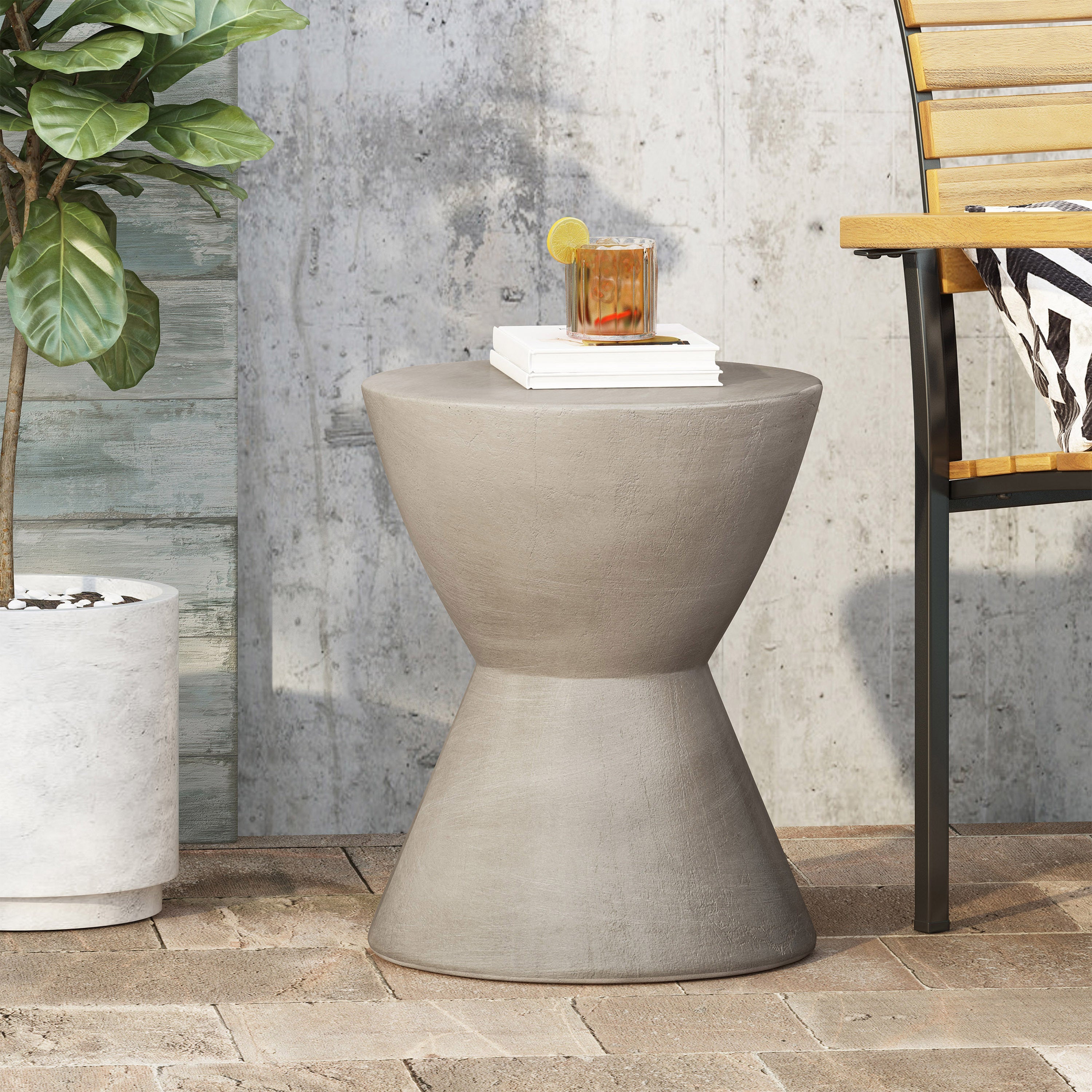 Outdoor MGO Side Table, Light Grey_70883.00