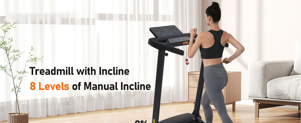 Folding Treadmills for Home Small, 3.0HP Portable Treadmill with 8% Incline,10MPH Walking Pad with Incline, 300 LBS Walking Pad Treadmills with Bluetooth, Heart Rate Sensors,Charge Station