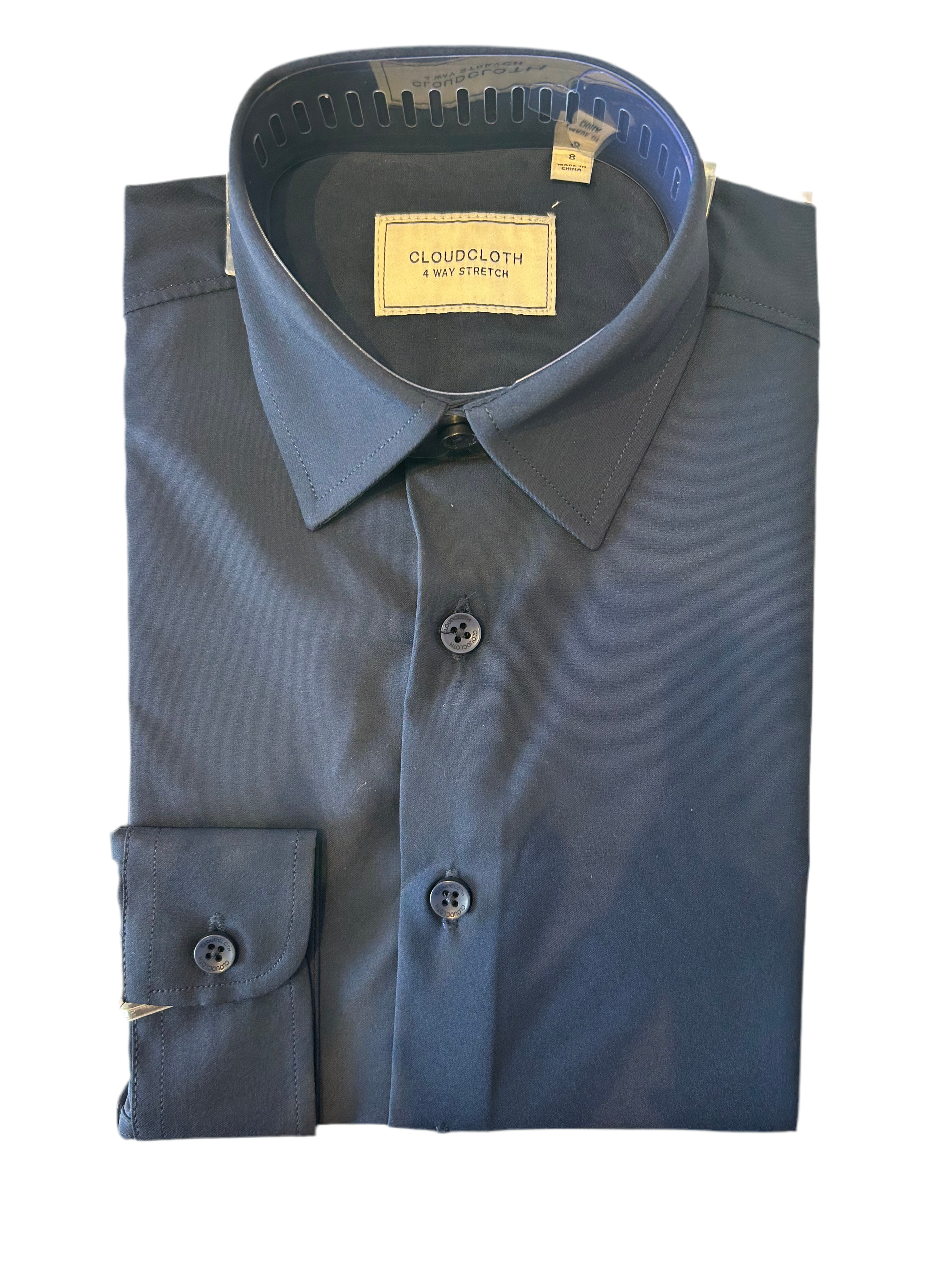 Cloudcloth - 4 Way Stretch Dress Shirt, Navy
