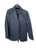 Leo and Zachary - Black Herringbone Stretch Blazer