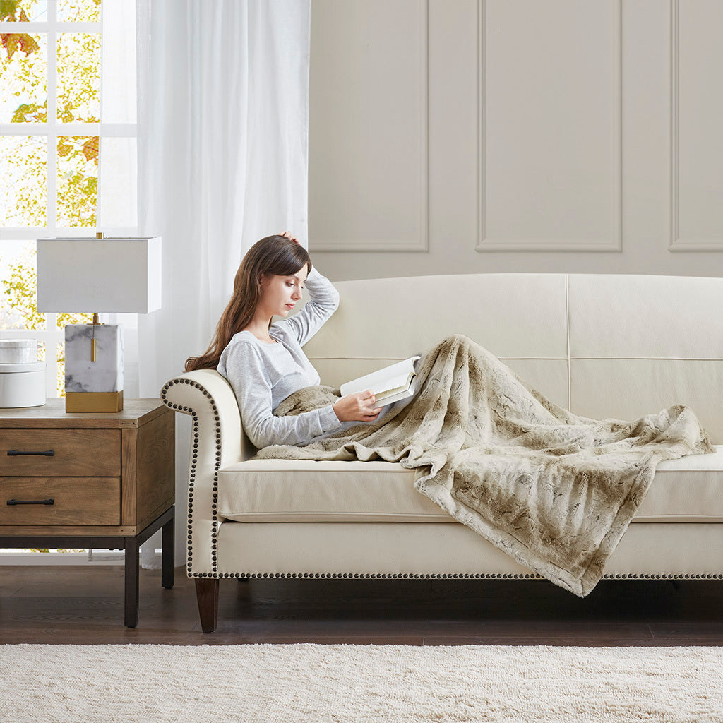 Oversized Faux Fur Throw