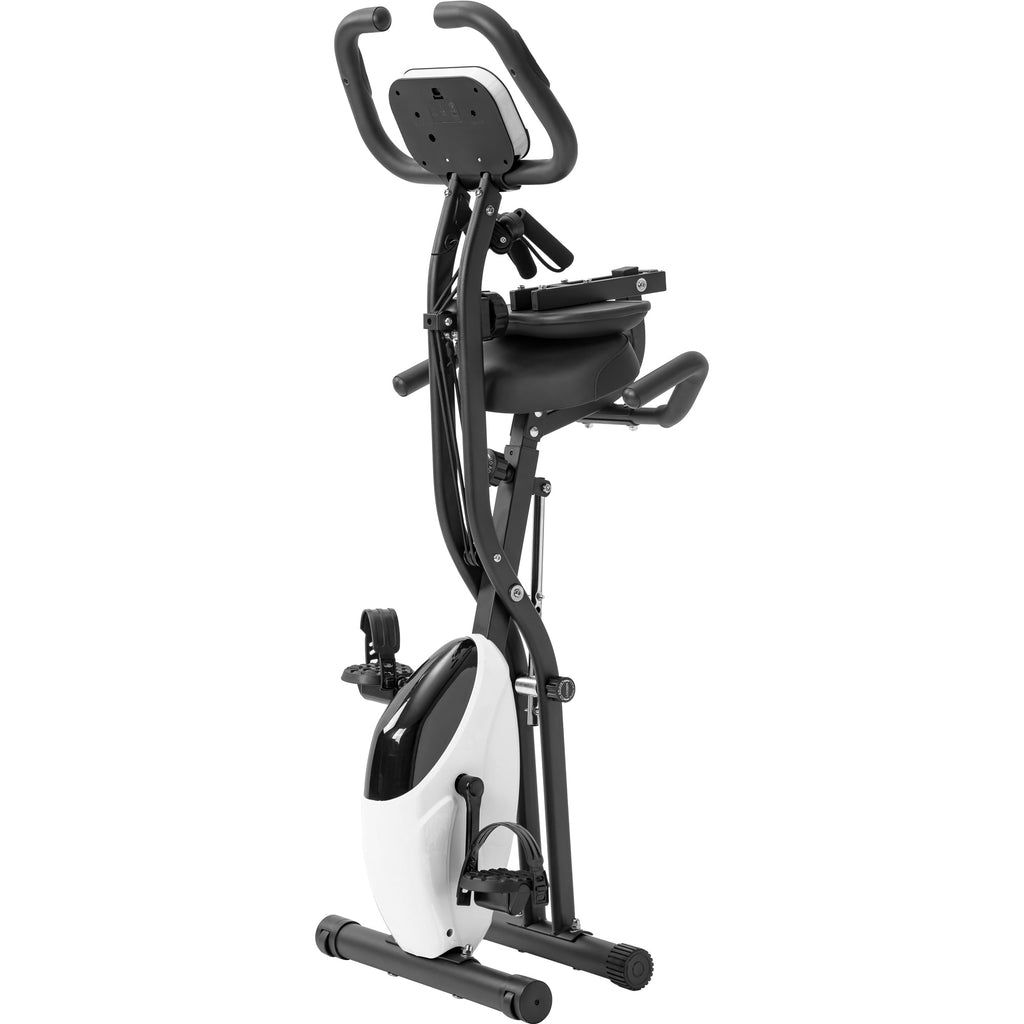 Exercise Bike,Workout Bikes for Home,Folding Stationary Bikes for Home with 16-Level Magnetic Resistance, 300LBS Capacity X-Bike Indoor Exercise Equipment with Heart Rate Sensor & LCD Monitor