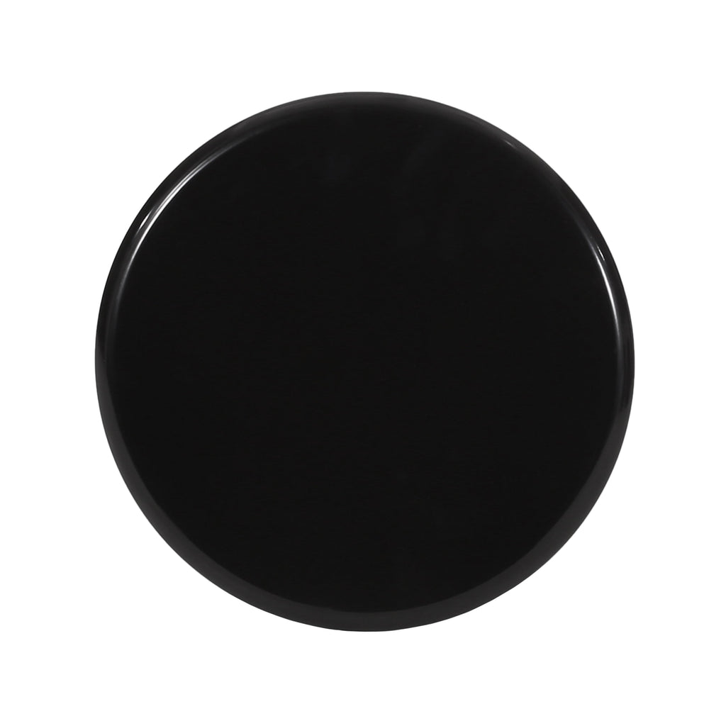 Modern Outdoor Metal End Table with Pedestal Structure in Black Iron, 15x15x20.75 Inches