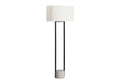 Lighting, 62'h, Floor Lamp, Black Metal, Ivory / Cream Shade, Contemporary