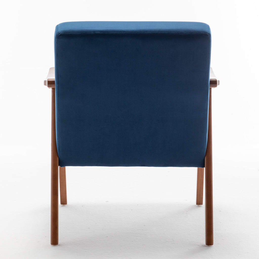 Mid-Century Modern Chair, Living Room Chair with Solid Wood Frame, Accent Chair Extra-Thick Backrest, Wingback Chair for Bedroom, Reading Room, Living Room, Lounge Chair Indoor