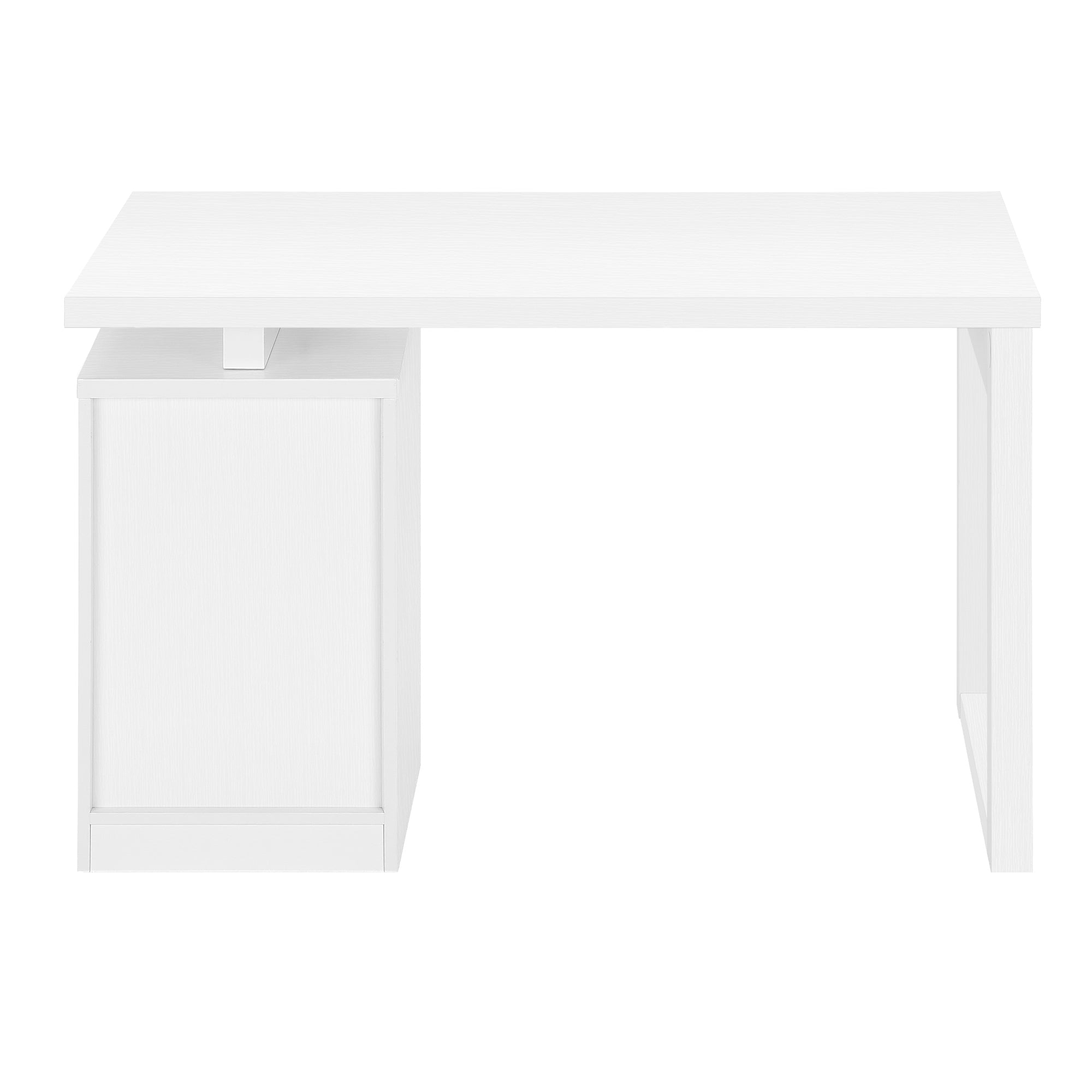 Computer Desk, Home Office, Laptop, Left, Right Set-up, Storage Drawers, 48'l, Work, White Laminate, Contemporary, Modern