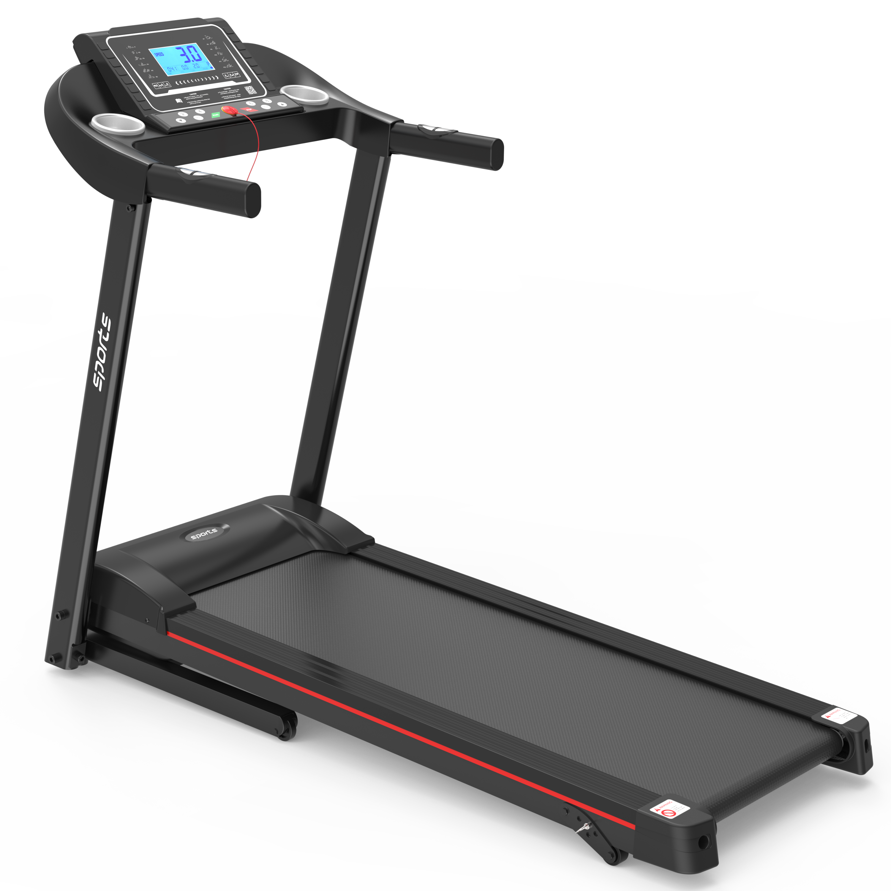 Fitshow App Home Foldable Treadmill with Incline, Folding Treadmill for Home Workout, Electric Walking Running Treadmill Machine 5' LCD Screen 250 LB Capacity Bluetooth Music