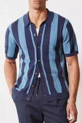 Striped Button Down Short Sleeve Shirt
