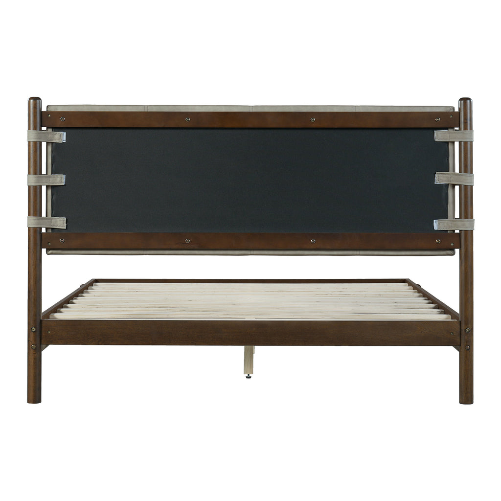Modern Queen Bed Frame Set with 2 Nightstands, Light Gray Wood Platform Bed with Headboard and Matching Bedside Tables for Bedroom