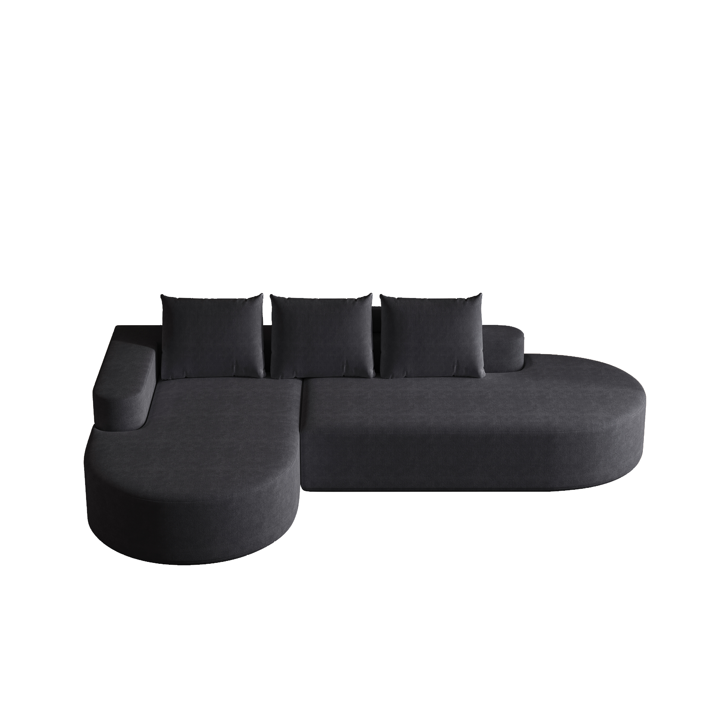 Modern Curved sofa ,Chenille Upholstered Sectional Sofa Couch Set,Modular 108.5' L Shaped Sectional Living Room Sofa Set With 3 Pillows,Free Combination Sofa Couch for Living Room,Bedroom