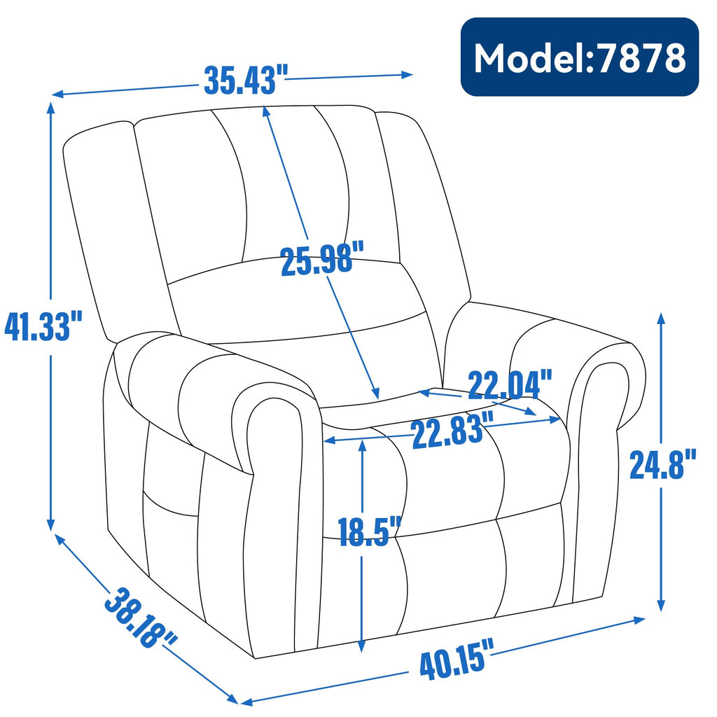 Power Lift Recliner Chair Heat Massage Dual Motor Infinite Position Up to 350 LBS, Faux Leather, Heavy Duty Motion Mechanism with USB Ports, Grey