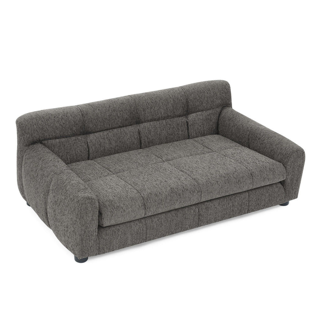 Soft and comfortable pet sofa with backrest and armrests, suitable for modern rectangular pet sofas for small and medium-sized dogs,-dark gray