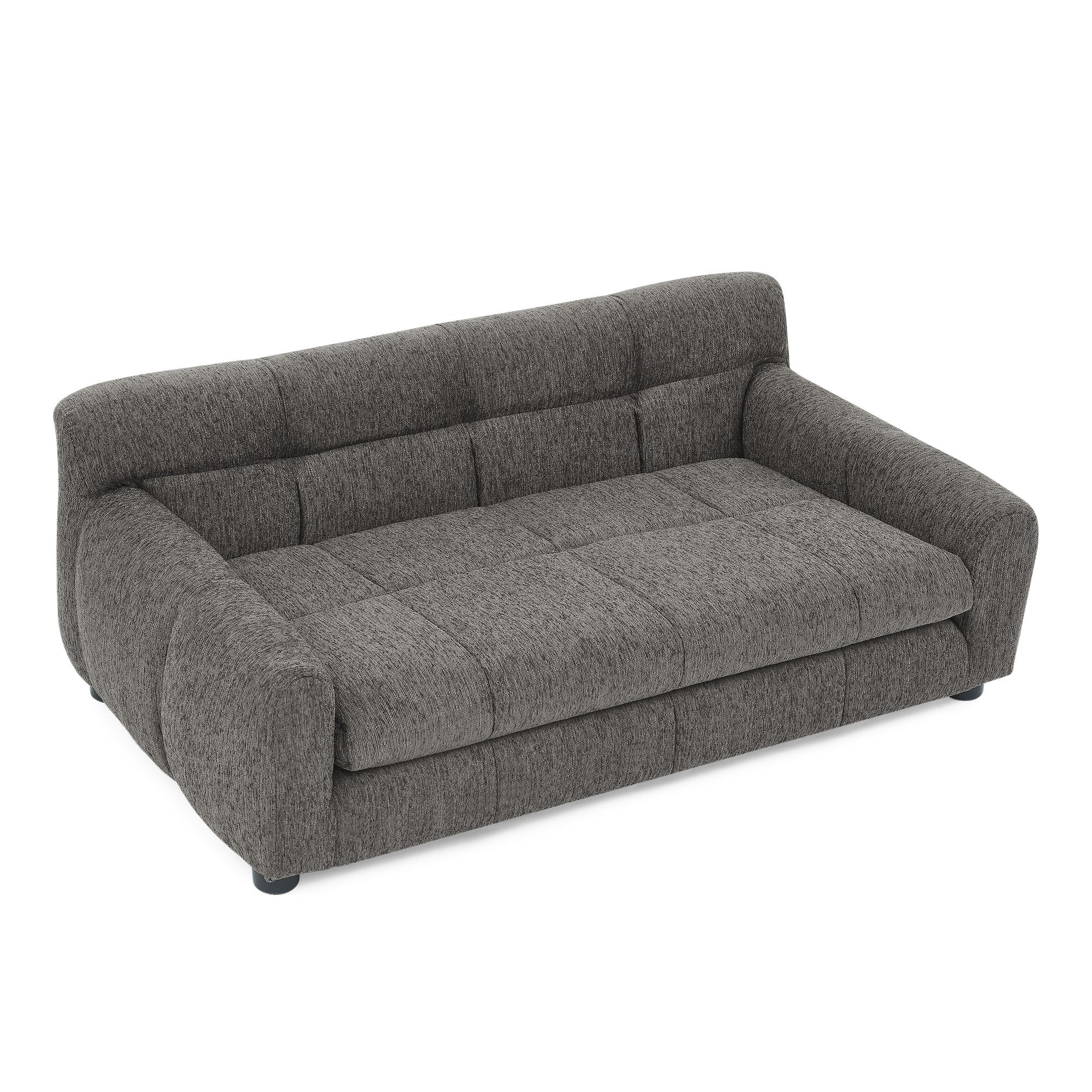 Soft and comfortable pet sofa with backrest and armrests, suitable for modern rectangular pet sofas for small and medium-sized dogs,-dark gray