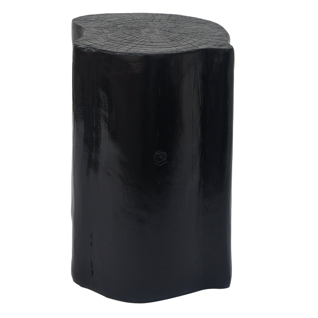 2-in-1 Irregular MGO End Table, Split Design, Small Space Friendly,Indoor Outdoor Use,Black Color