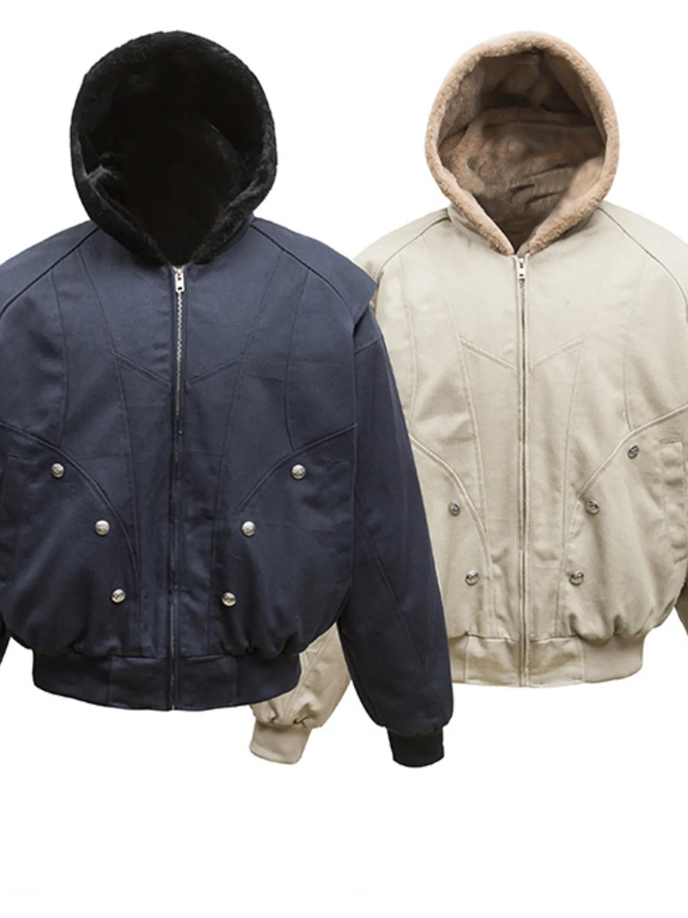Sherpa Lined Hooded Bomber Jacket