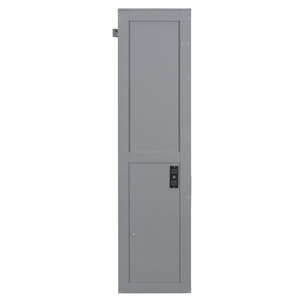 Full Size Murphy Bed Wall Bed,Gray
