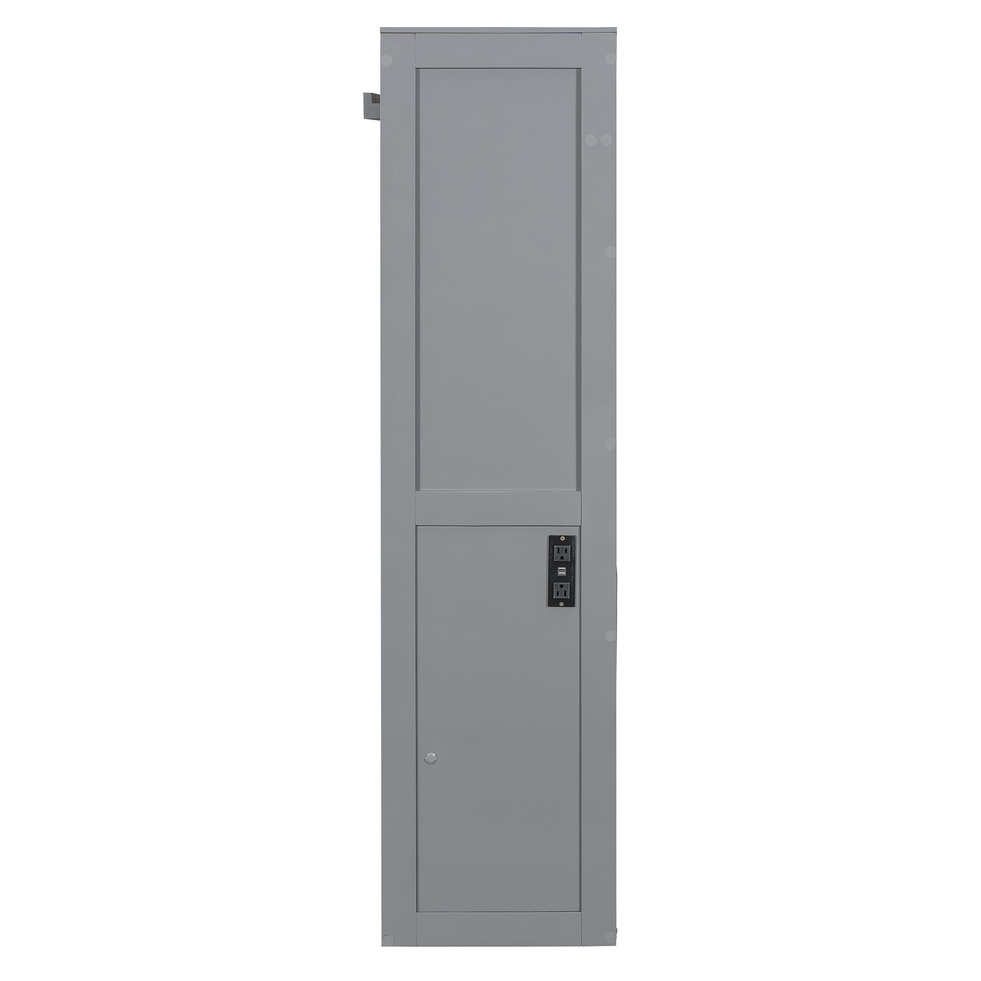 Full Size Murphy Bed Wall Bed,Gray