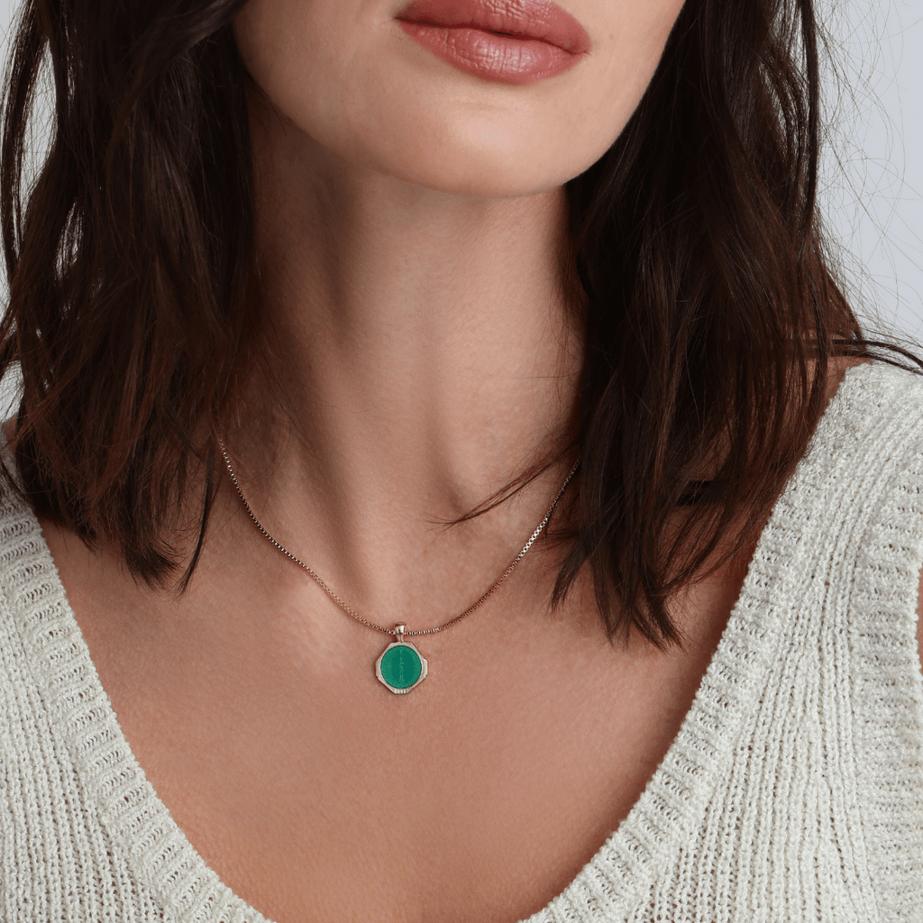 Sofia Pendant Necklace in Seafoam