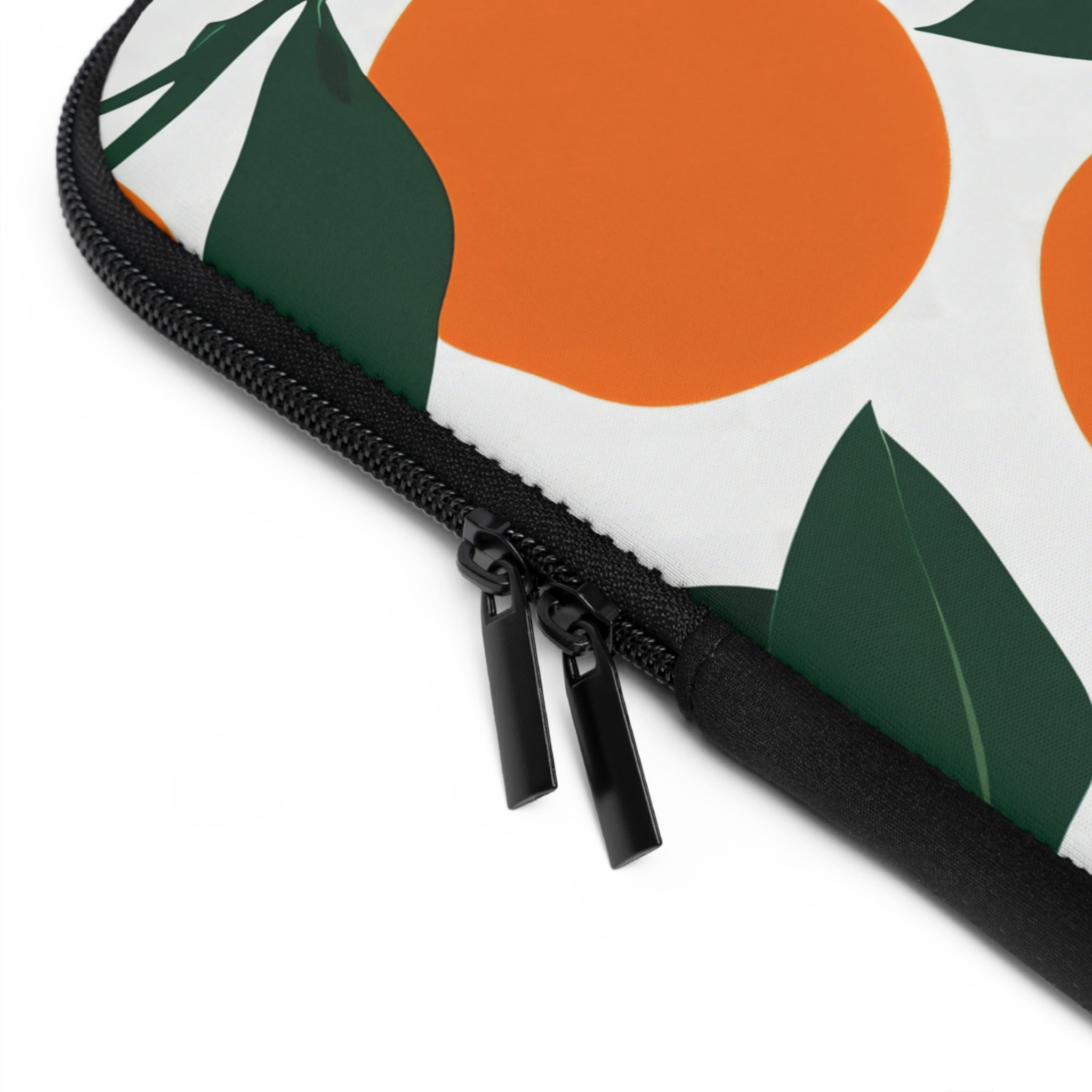 Orange Citrus Retro Laptop Sleeve | Playful Fruit Botanical Tech Cover